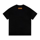 Louis Vuitton Fashion Concert Gradient 3D Printed Short Sleeve Couple Loose Round Neck T-shirt