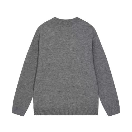 Dior Embroidered Letter Logo Round Neck Sweater Wool Sweater