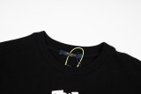 Louis Vuitton Fashion Concert Gradient 3D Printed Short Sleeve Couple Loose Round Neck T-shirt
