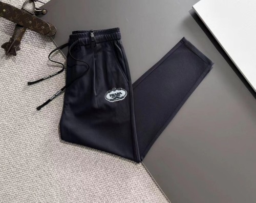 Prada New Toothbrush Embroidered Logo Elastic Band Casual Pants