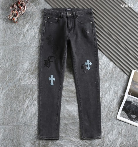 Chrome Hearts New Classic Leather Cross Straight leg Jeans