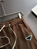 Prada New Classic Unisex Triangle Logo Elastic Band Casual Pants