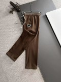 Prada New Classic Unisex Triangle Logo Elastic Band Casual Pants