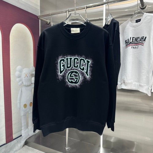 Gucci Personalized Logo Printed Round Neck Sweatshirt Unisex Casual Loose Sportswear