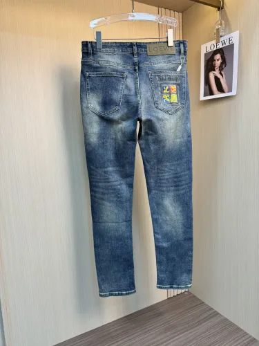 Loewe New Fashion Logo Washed Casual Jeans