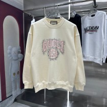 Gucci Personalized Logo Printed Round Neck Sweatshirt Unisex Casual Loose Sportswear