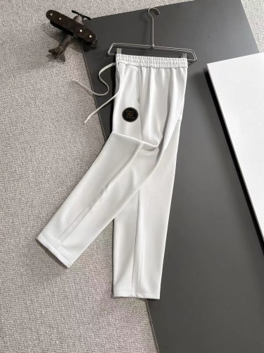 Fendi New Unisex Embroidered Logo Elastic Band Casual Pants