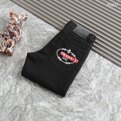 Prada New Classic Logo Printed Straight leg Jeans