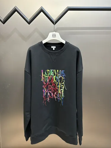 Loewe High Street Unisex Colorful Tassel Embroidered Hoodie