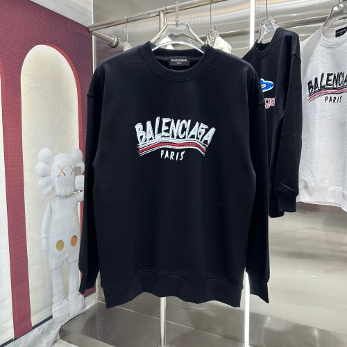 Balenciaga Personalized Logo Printed Round Neck Hoodie Unisex Casual Loose Sportswear