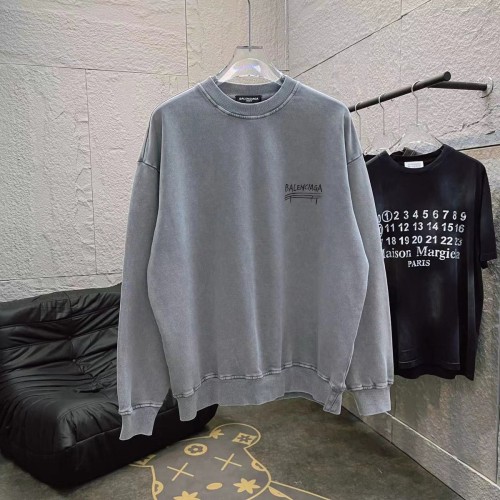 Balenciaga Retro Personalized Letter Logo Printed Hoodie Unisex Casual Round Neck Sportswear