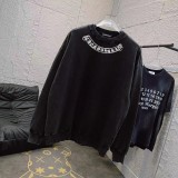 Chrome Hearts Washed Personalized Horseshoe Cross Printed Hoodie Unisex Casual Round Neck Sportswear