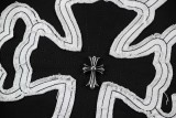 Chrome Hearts Heavy Industry Patchwork Cross Embroidered Logo Hoodie Unisex Casual Washed Sportswear