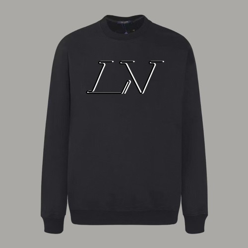 Louis Vuitton Versatile 3D Logo Printed Round Neck Sweatshirt Unisex High Street Casual Sportswear