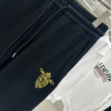 Fendi New Splicing Logo Letter Embroidered Casual Pants