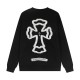 Chrome Hearts Heavy Industry Patchwork Cross Embroidered Logo Hoodie Unisex Casual Washed Sportswear