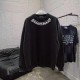 Chrome Hearts Washed Personalized Horseshoe Cross Printed Hoodie Unisex Casual Round Neck Sportswear