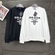 Prada New Embroidered Logo Round Neck Sweatshirt Unisex Casual Loose Sportswear