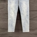 Chrome Hearts New Couple Patch Cross Embroidered Logo Loose Water Washed Stretch Jeans