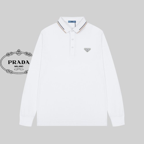 Prada Classic Fashion Casual Collar Long Sleeve Polo Shirt