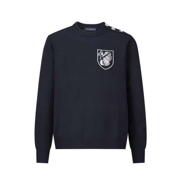 Louis Vuitton Fashion Conch Embroidered Sweater