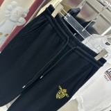 Fendi New Splicing Logo Letter Embroidered Casual Pants