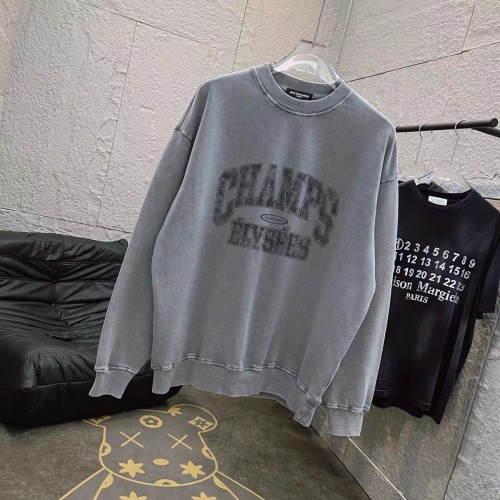 Balenciaga Retro Personalized Letter Logo Printed Hoodie Unisex Casual Round Neck Sportswear
