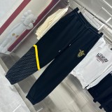 Fendi New Splicing Logo Letter Embroidered Casual Pants