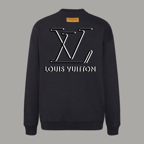 Louis Vuitton Versatile 3D Logo Printed Round Neck Sweatshirt Unisex High Street Casual Sportswear