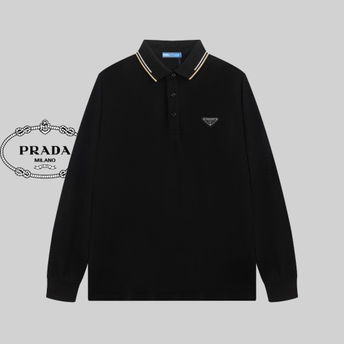 Prada Classic Fashion Casual Collar Long Sleeve Polo Shirt