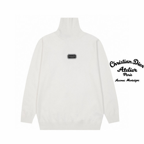 Dior Classic Embroidered Logo High Collar Sweater Couple's Versatile Casual Base Sweater