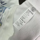 Loewe New Embroidered Stitching Colored Letter Logo Hoodie Unisex Casual Washed Sportswear