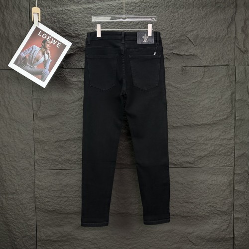 Louis Vuitton New Starry Hot Diamond Loose Water Washed Stretch Jeans