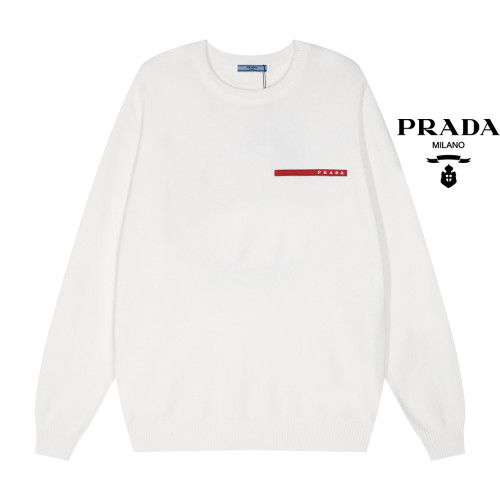 Prada Classic Logo Round Neck Sweater Couple's Versatile Casual Base Shirt