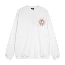 Chrome Hearts Hot Diamond Foam Horseshoe Cross Hoodie Unisex Casual Washed Sportswear