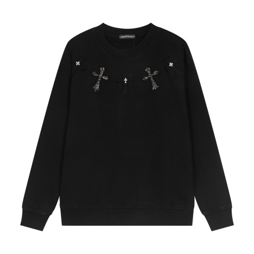 Chrome Hearts Heavy duty Diamond Cross Hoodie Unisex Casual Washed Sportswear