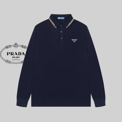 Prada Classic Fashion Casual Collar Long Sleeve Polo Shirt
