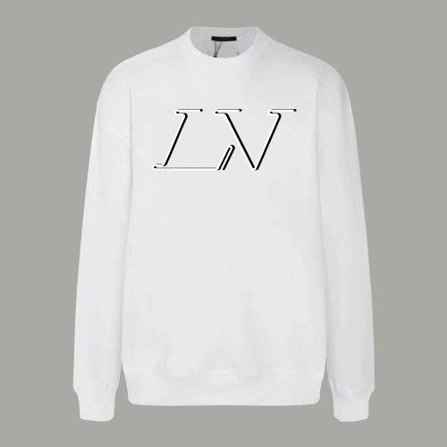 Louis Vuitton Versatile 3D Logo Printed Round Neck Sweatshirt Unisex High Street Casual Sportswear