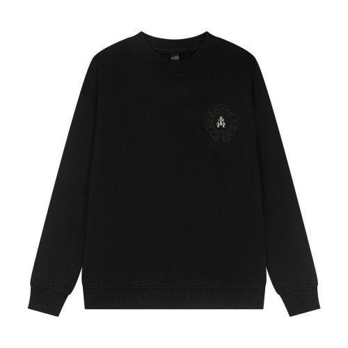 Chrome Hearts Heavy Industry Patchwork Cross Embroidered Logo Hoodie Unisex Casual Washed Sportswear