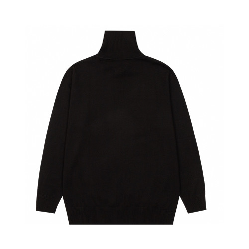 Dior Classic Embroidered Logo High Collar Sweater Couple's Versatile Casual Base Sweater