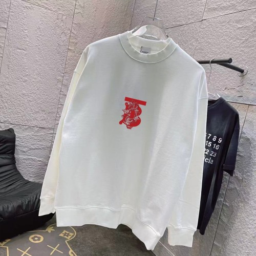 Burberry Classic Personalized Logo Printed Sportswear Unisex Casual Round Neck Hoodie