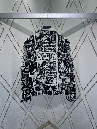 Louis Vuitton New Cute Piggy Portrait Comic Collar Wool Jacket Coat