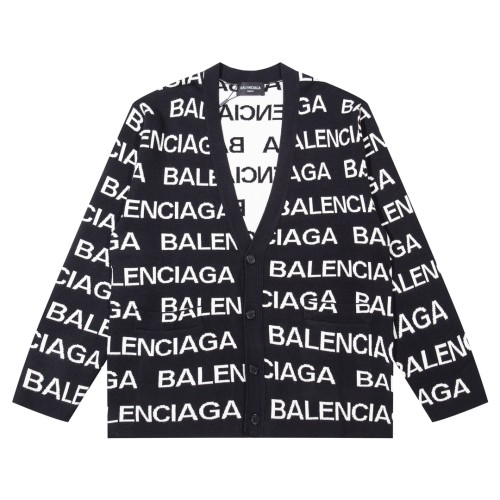 Balenciaga Fashion Full Logo Letter Wool Cardigan Sweater