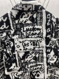 Louis Vuitton New Cute Piggy Portrait Comic Collar Wool Jacket Coat