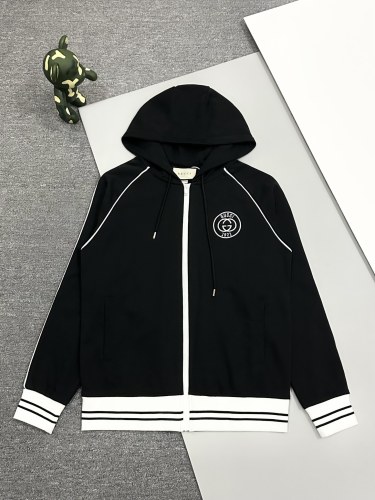 Gucci New Classic Couple Embroidered Logo Letter Zipper Hoodie