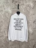 Balenciaga New Multi Language Logo Printed Hoodie Unisex Casual Oversize Sportswear