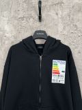 Balenciaga New Refrigerator With Energy Meter Logo Printed Zipper Hoodie Coat