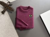 Fendi New Monster FF Printed Round Neck Wool Sweater