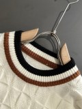 Louis Vuitton New Embroidered Logo Round Neck Wool Sweater