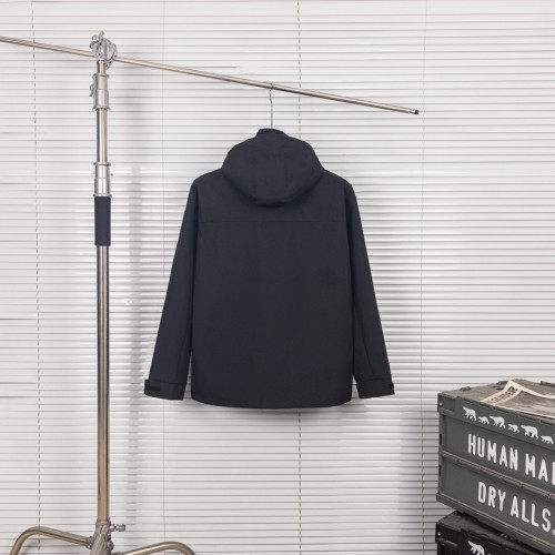 Prada Classic Triangle Logo Casual Hoodie Coat